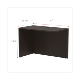 Alera® Valencia Series Reversible Return/Bridge Shell, 42w x 23 5/8d x 29 1/2, Espresso (ALEVA354224ES)