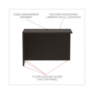 Alera® Valencia Series Reversible Return/Bridge Shell, 42w x 23 5/8d x 29 1/2, Espresso (ALEVA354224ES)