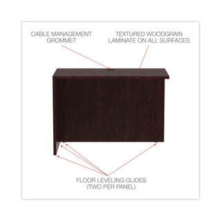 Alera® Valencia Series Reversible Return/Bridge Shell, 42w x 23 5/8d x 29 1/2h. Mahogany (ALEVA354224MY)