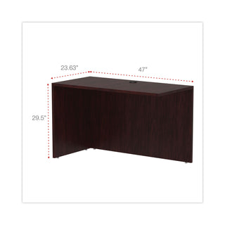 Alera® Valencia Series Reversible Return/Bridge Shell, 47 1/4w x 23 5/8d x 29 1/2h, Mahogany (ALEVA354824MY)