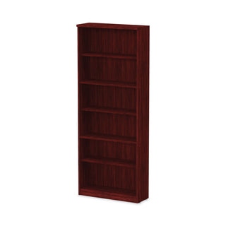 Alera® Valencia Series Bookcase, Six-Shelf, 31 3/4w x 14d x 80 1/4h, Mahogany (ALEVA638232MY)