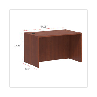 Alera® Valencia Series Straight Desk Shell, 47.25w x 29.5d x 29.63h, Medium Cherry (ALEVA214830MC)