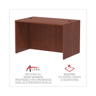 Alera® Valencia Series Straight Desk Shell, 47.25w x 29.5d x 29.63h, Medium Cherry (ALEVA214830MC)
