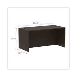 Alera® Valencia Series Straight Desk Shell, 59.13w x 29.5d x 29.63h, Espresso (ALEVA216030ES)