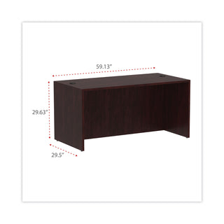 Alera® Valencia Series Straight Desk Shell, 59.13w x 29.5d x 29.63h, Mahogany (ALEVA216030MY)