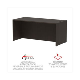 Alera® Valencia Series Straight Front Desk Shell, 65w x 29.5d x 29.63h, Espresso (ALEVA216630ES)