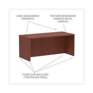 Alera® Valencia Series Straight Front Desk Shell, 65w x 29.5d x 29.63h, Cherry (ALEVA216630MC)