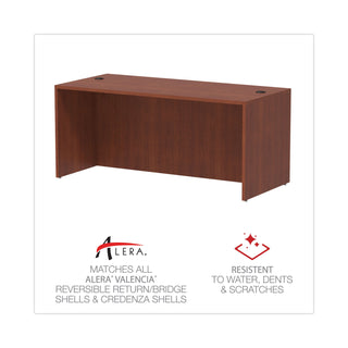 Alera® Valencia Series Straight Front Desk Shell, 65w x 29.5d x 29.63h, Cherry (ALEVA216630MC)