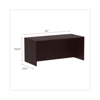 Alera® Valencia Series Straight Front Desk Shell, 65w x 29.5d x 29.63h, Mahogany (ALEVA216630MY)