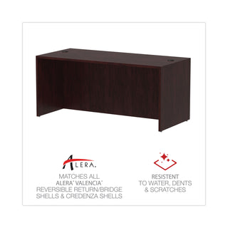 Alera® Valencia Series Straight Front Desk Shell, 65w x 29.5d x 29.63h, Mahogany (ALEVA216630MY)