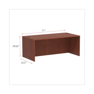 Alera® Valencia Series Straight Desk Shell, 71w x 35.5d x 29.63h, Medium Cherry (ALEVA217236MC)