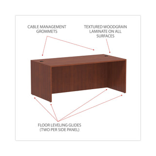 Alera® Valencia Series Straight Desk Shell, 71w x 35.5d x 29.63h, Medium Cherry (ALEVA217236MC)