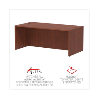 Alera® Valencia Series Straight Desk Shell, 71w x 35.5d x 29.63h, Medium Cherry (ALEVA217236MC)