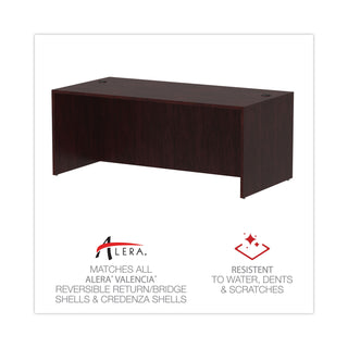 Alera® Valencia Series Straight Front Desk Shell, 71w x 35.5d x 29.63h, Mahogany (ALEVA217236MY)