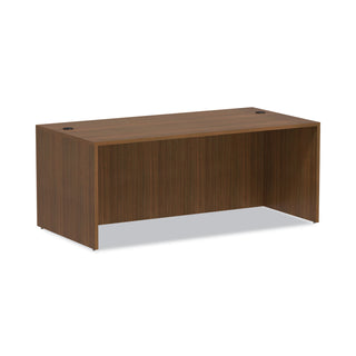 Alera® Valencia Series Straight Front Desk Shell, 71w x 35.5d x 29.63h, Modern Walnut (ALEVA217236WA)