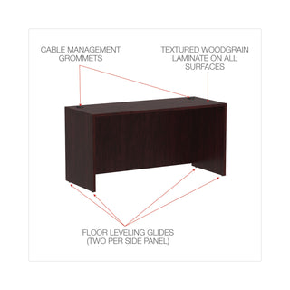 Alera® Valencia Series Credenza Shell, 59.13w x 23.63d x 29.5h, Mahogany (ALEVA256024MY)
