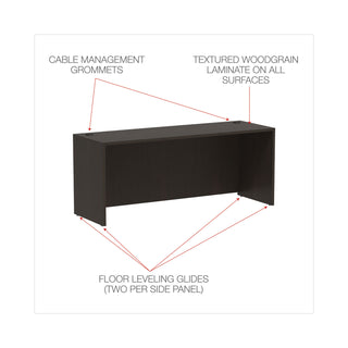 Alera® Valencia Series Credenza Shell, 70.88w x 23.63d x 29.5h, Espresso (ALEVA257224ES)