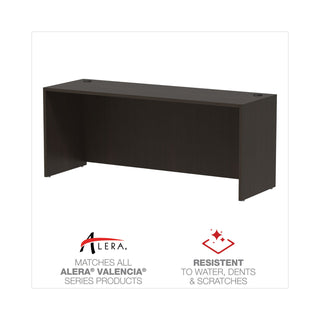Alera® Valencia Series Credenza Shell, 70.88w x 23.63d x 29.5h, Espresso (ALEVA257224ES)