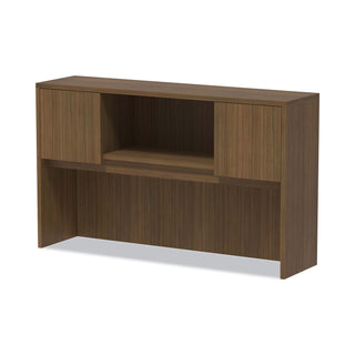 Alera® Valencia Series Hutch, 3-Comp, 58.88w x 15d x 35.38h, Modern Walnut (ALEVA286015WA)