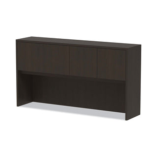 Alera® Valencia Series Hutch with Doors, 64.75w x 15d x 35.38h, Espresso (ALEVA286615ES)