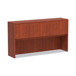 Alera® Valencia Series Hutch with Doors, 64.75w x 15d x 35.38h, Medium Cherry (ALEVA286615MC)