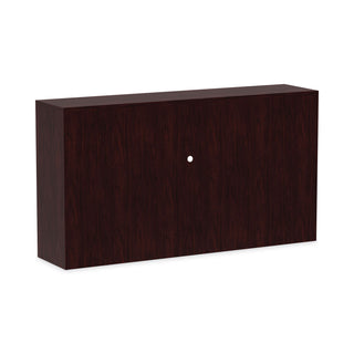 Alera® Valencia Series Hutch with Doors, 64.75w x 15d x 35.38h, Mahogany (ALEVA286615MY)