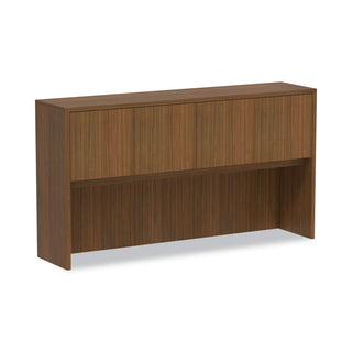 Alera® Valencia Series Hutch, 3-Comp, 64.75w x 15d x 35.38h, Modern Walnut (ALEVA286615WA)