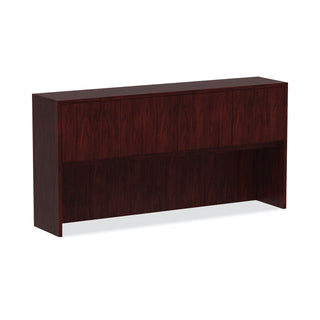 Alera® Valencia Series Hutch with Doors, 70.63w x 15d x 35.38h, Mahogany (ALEVA287215MY)
