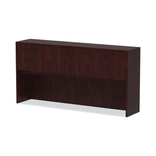 Alera® Valencia Series Hutch with Doors, 70.63w x 15d x 35.38h, Mahogany (ALEVA287215MY)