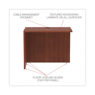 Alera® Valencia Series Reversible Return/Bridge Shell, 35w x 23 5/8d x 29 1/2h, Medium Cherry (ALEVA353624MC)