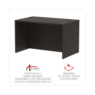 Alera® Valencia Series Straight Desk Shell, 47.25w x 29.5d x 29.63h, Espresso (ALEVA214830ES)