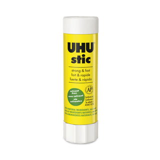UHU® Stic Permanent Glue Stick, 1.41 oz, Applies and Dries Clear (SAU99655)