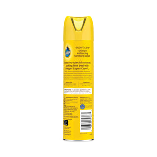 Pledge® Furniture Polish, Orange Clean Scent, 9.7 oz Aerosol Spray, 6/Carton (SJN336385)
