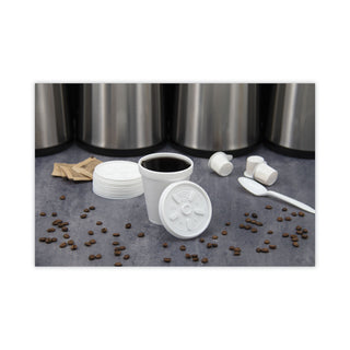 Dart® Plastic Lids, for 8oz Hot/Cold Foam Cups, Vented, 1000 Lids/Carton (DAR8JL)