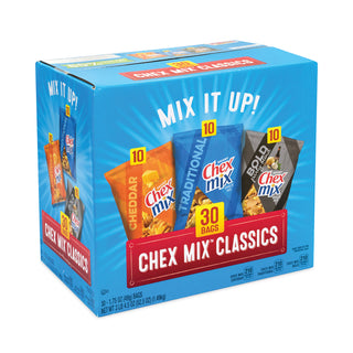 Chex Mix® Varieties, Assorted Flavors, 1.75 oz Pack, 30 Packs/Box (GRR22000787)