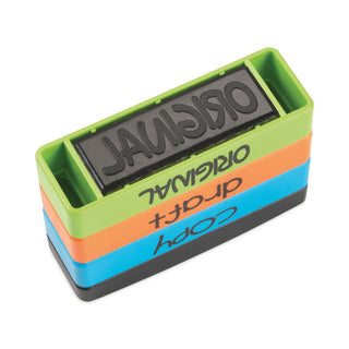 Trodat® Stack Stamp, COPY, DRAFT, ORIGINAL, 1 13/16 x 5/8, Assorted Fluorescent Ink (USS8801)