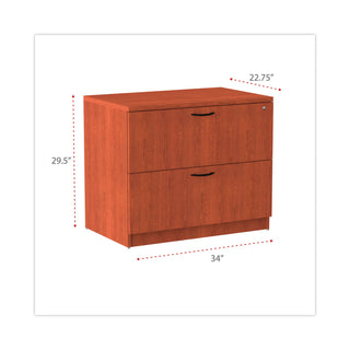 Alera® Valencia Series Two Drawer Lateral File, 34w x 22.75d x 29.5h, Cherry (ALEVA513622MC)