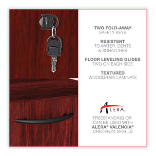 Alera® Valencia Series Two Drawer Lateral File, 34w x 22.75d x 29.5h, Mahogany (ALEVA513622MY)
