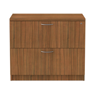 Alera® Valencia Series Two-Drawer Lateral File, 34w x 22.75d x 29.5h, Walnut (ALEVA513622WA)