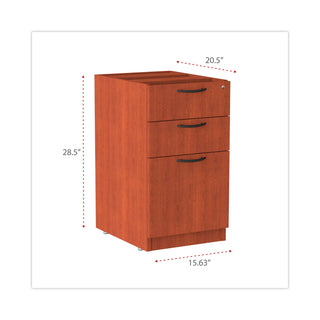 Alera® Valencia Box/Box/File Full Pedestal, 15.63w x 20.5d x 28.5h, Medium Cherry (ALEVA532822MC)
