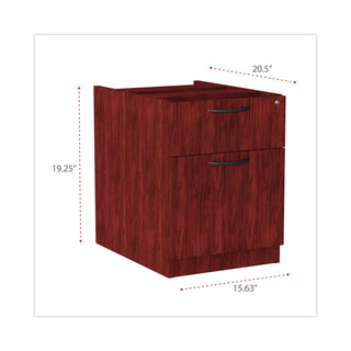 Alera® Valencia Series 3/4 Box/File Pedestal,15.63w x 20.5d x 19.25h,Mahogany (ALEVA552222MY)