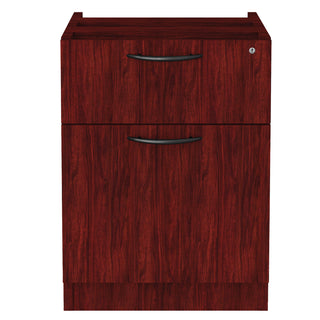 Alera® Valencia Series 3/4 Box/File Pedestal,15.63w x 20.5d x 19.25h,Mahogany (ALEVA552222MY)