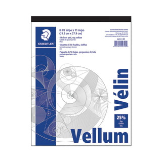 Staedtler® Vellum Tracing Paper, 8.5 x 11, White, 50/Pad (STD946T811)