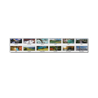 House of Doolittle™ Earthscapes Recycled 3-Month Vertical Wall Calendar, Scenic Photography, 8 x 17, White Sheets, 14-Month: Dec 2024 to Jan 2026 (HOD3636)