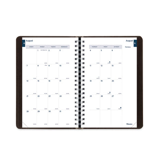Blueline® Academic Daily/Monthly Planner, 8 x 5, Black Cover, 12-Month (Aug to July): 2025 to 2026 (REDCA201BLK)