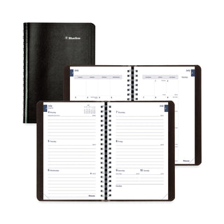 Blueline® Academic Weekly/Monthly Planner, 8 x 5, Black Cover, 13-Month: July 2025 to Aug 2026 (REDCA101BLK)