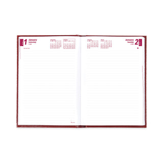 Brownline® Daily/Monthly Planner, 8.25 x 5.75, Red Cover, 12-Month (Jan to Dec): 2026 (REDCB389RED)