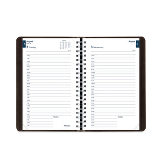 Blueline® Academic Daily/Monthly Planner, 8 x 5, Black Cover, 12-Month (Aug to July): 2025 to 2026 (REDCA201BLK)