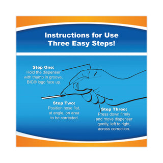 BIC® Wite-Out EZ Correct Correction Tape, Non-Refillable, 1/6" x 472" (BICWOTAPP11)