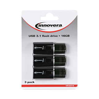 Innovera® USB 3.0 Flash Drive, 16 GB, 3/Pack (IVR82316)